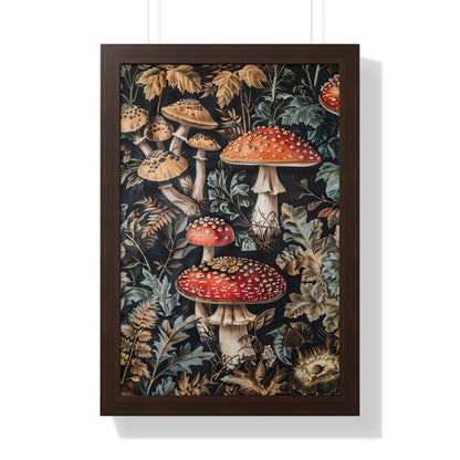 Framed Paper Print - Midnight Mycological Reverie