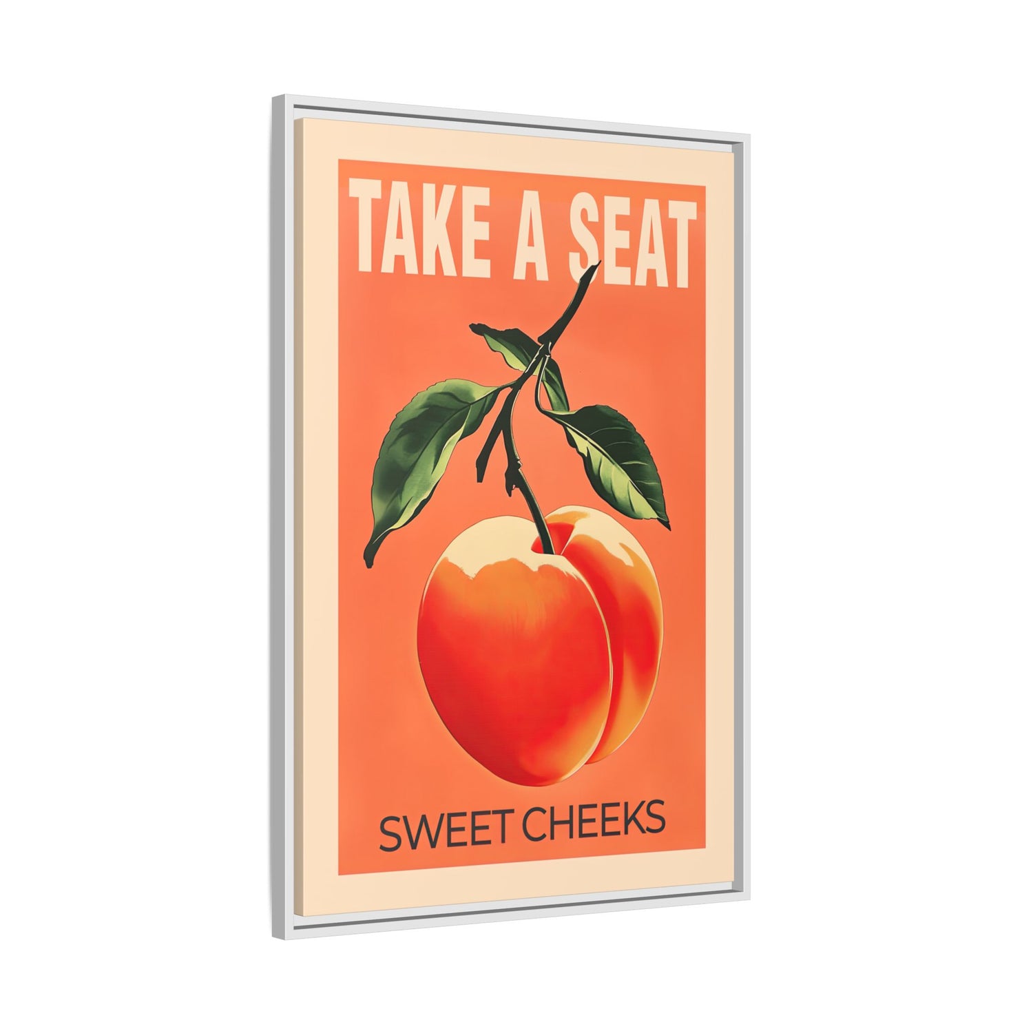 Framed Canvas - Sweet Cheeks Peach