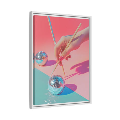 Framed Canvas - Disco Chopsticks Delight