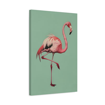 1.25" Matte Canvas - Pink Flamingo Tropical