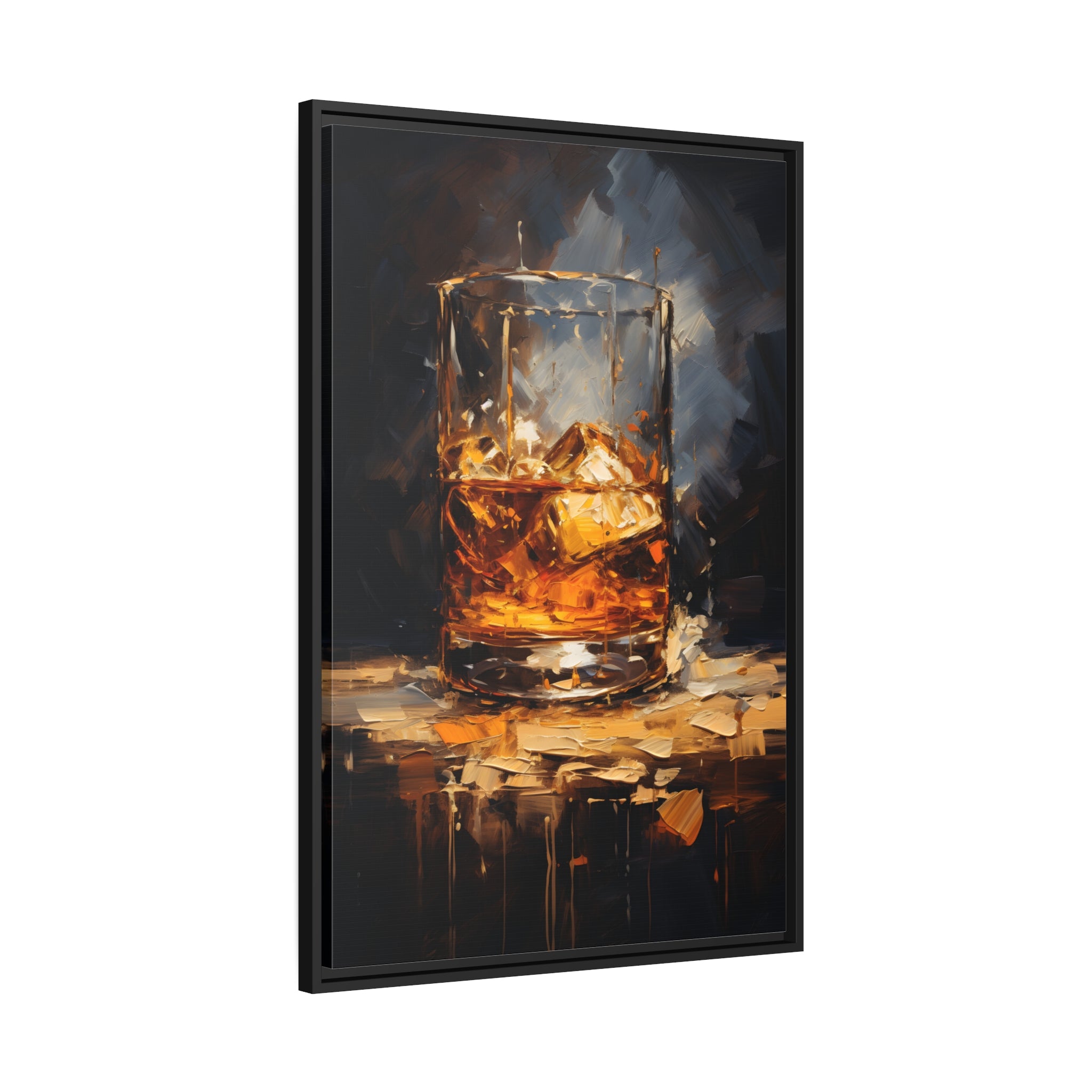 Framed Canvas - Liquid Gold Illuminated