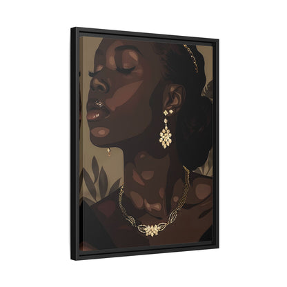 Framed Canvas - Golden Melanin Muse