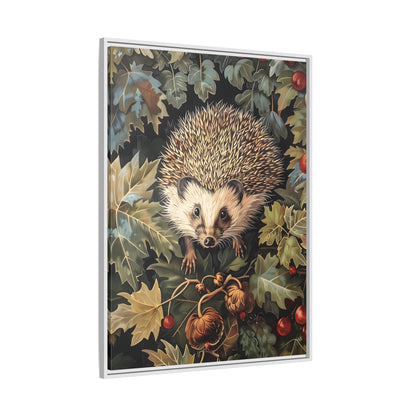 Framed Canvas - Woodland Hedgehog Hideaway