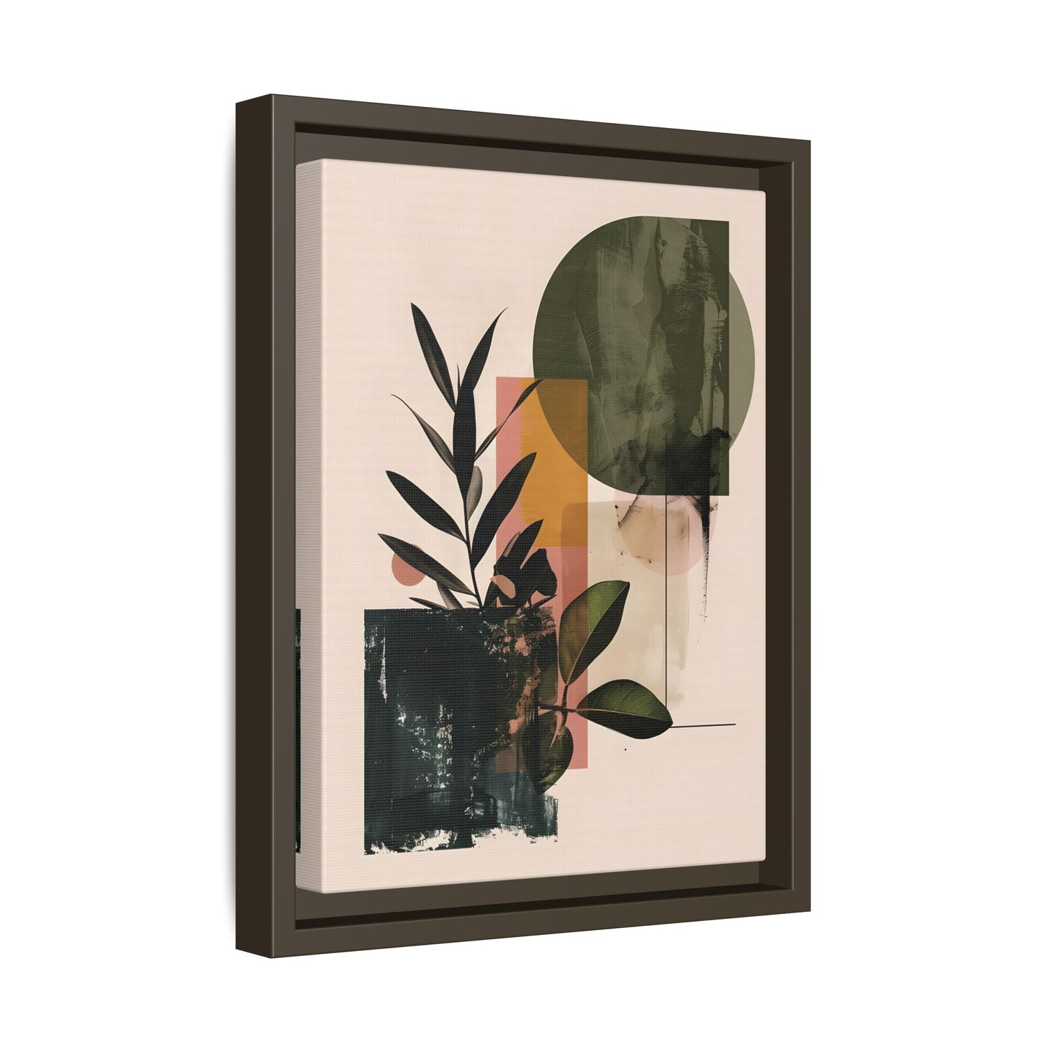 Framed Canvas - Sage Geometry Botanicals
