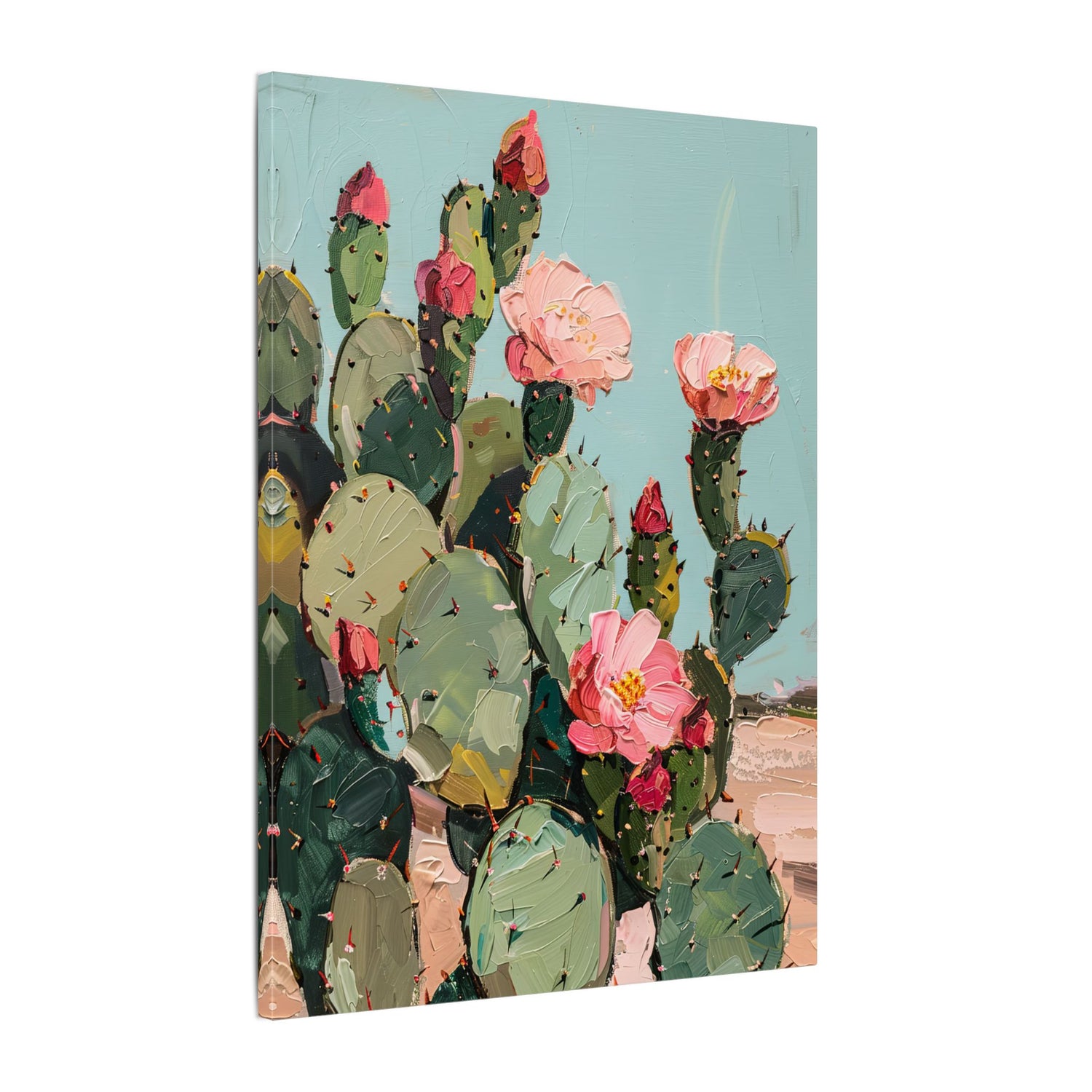 .75" Matte Canvas - Arizona Blooming Cactus Color