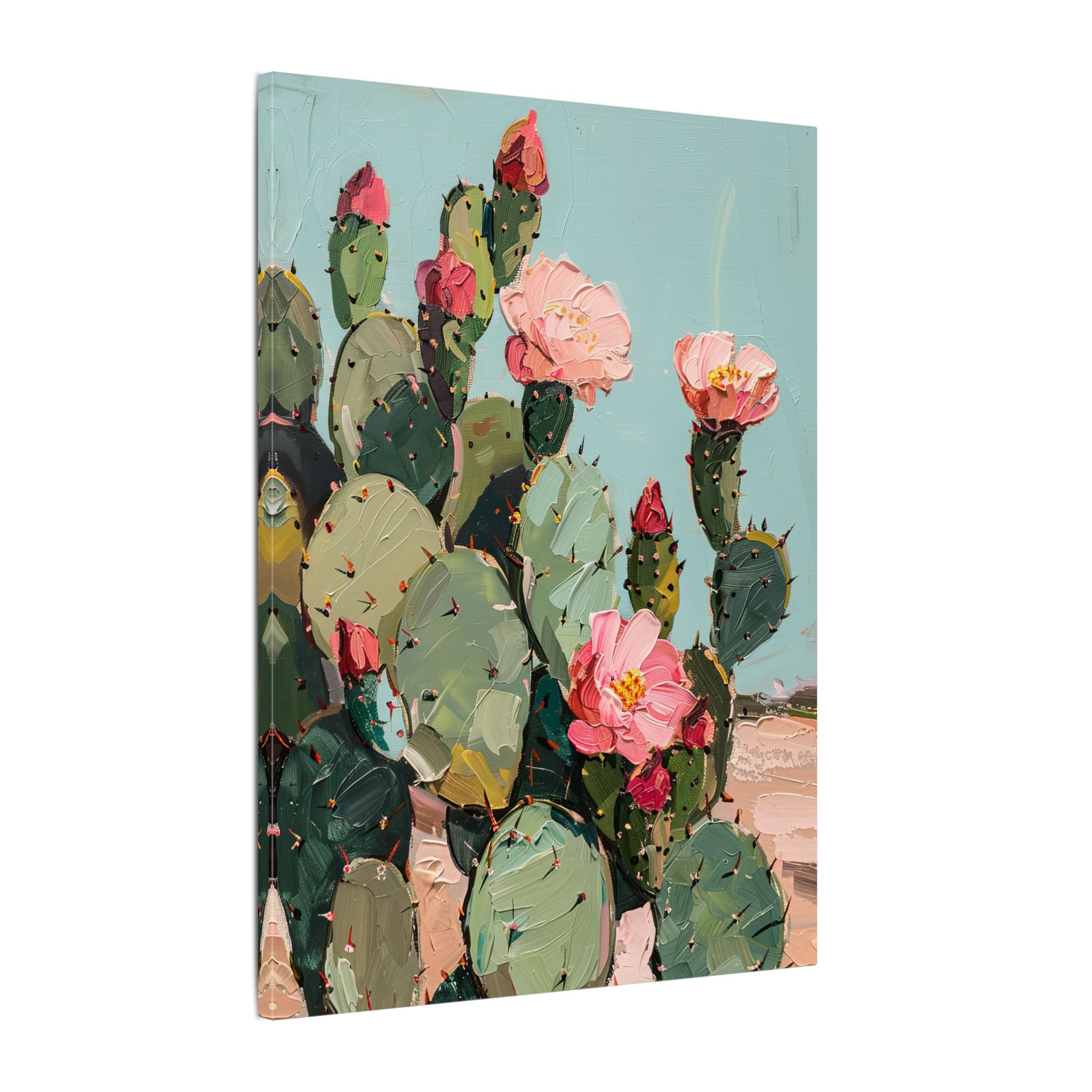 .75" Matte Canvas - Arizona Blooming Cactus Color