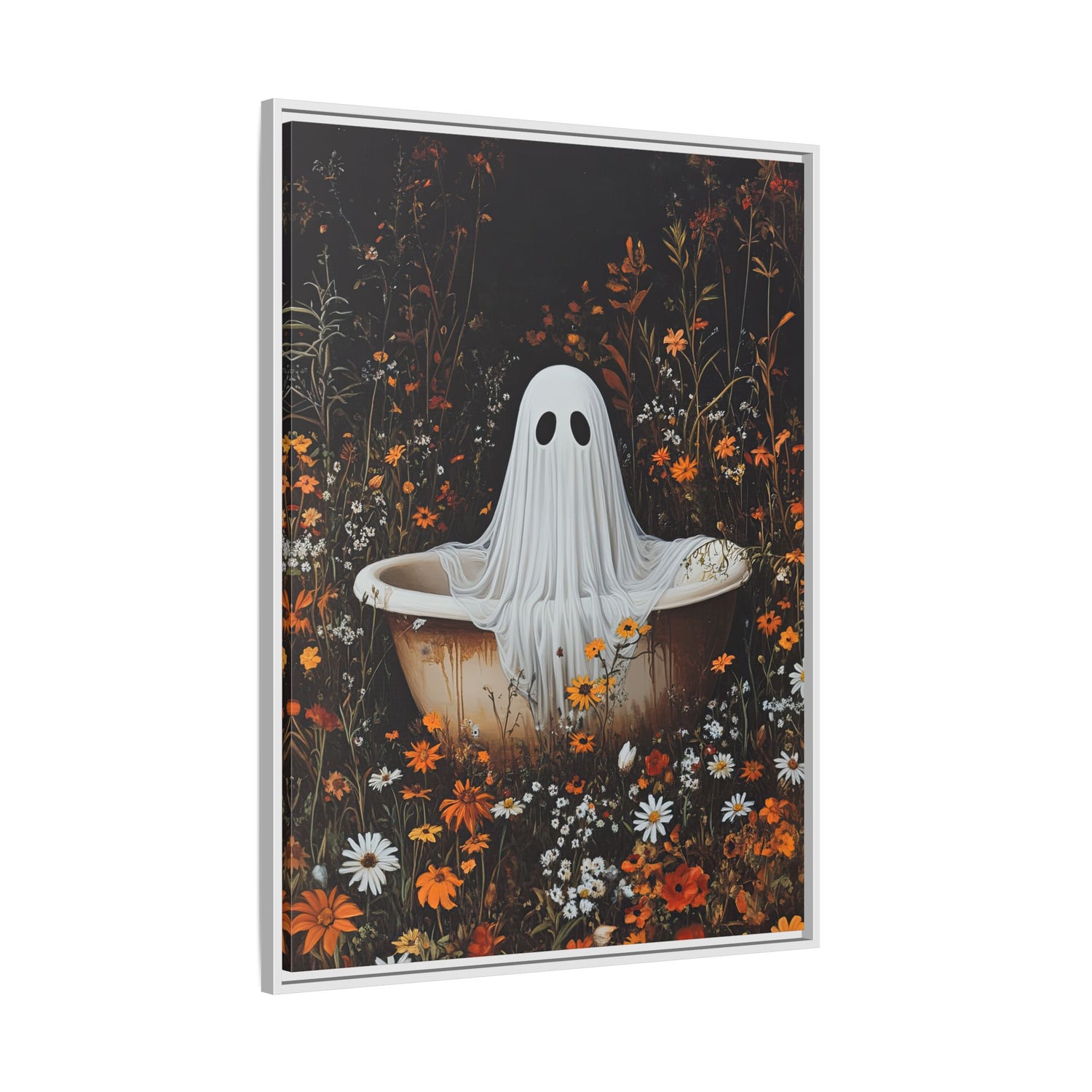 Framed Canvas - Wildflower Bathtub Ghost