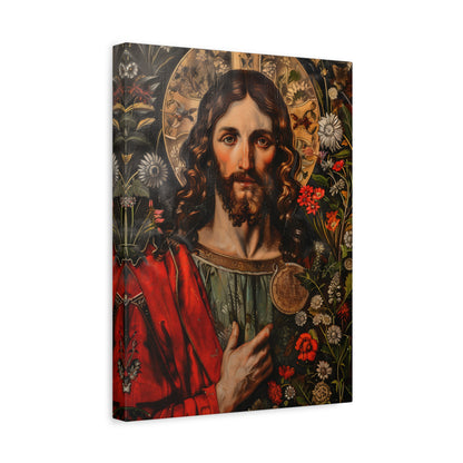 1.25" Matte Canvas - Sacred Floral Savior