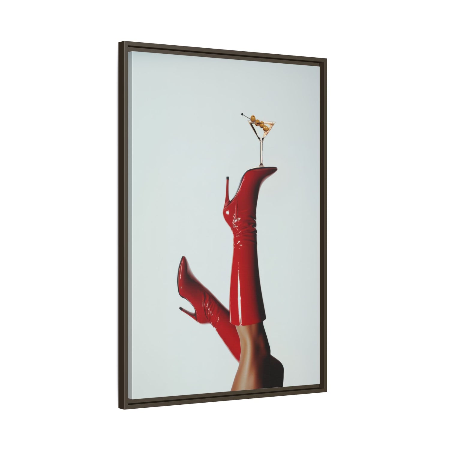 Framed Canvas - Cocktails &amp; Red Stilettos