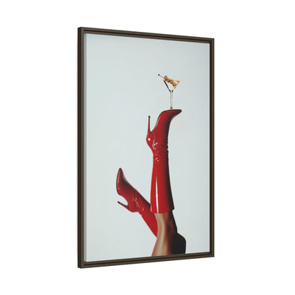 Framed Canvas - Cocktails &amp; Red Stilettos