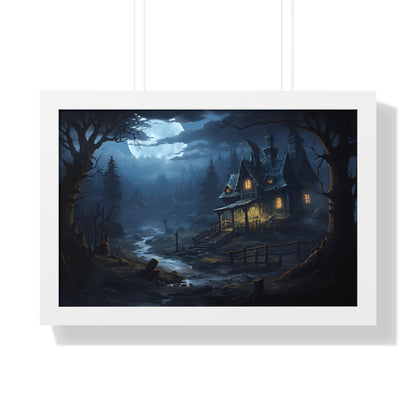 Framed Paper Print -  Moonlit Whispers of Whimsigoth