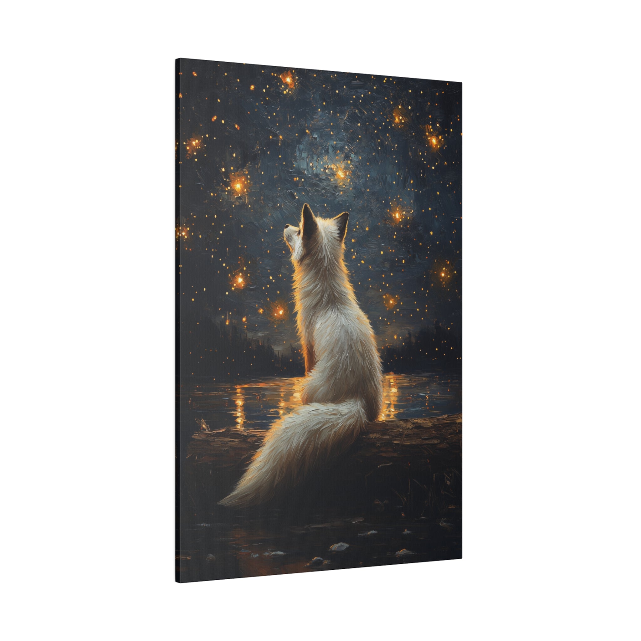 .75" Matte Canvas - Stargazing Fox Reverie
