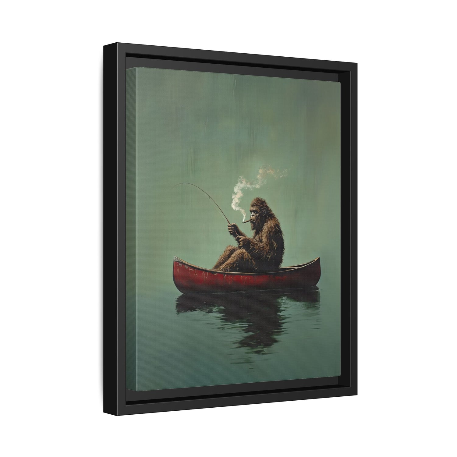 Framed Canvas - Bigfoot Canoe Adventure