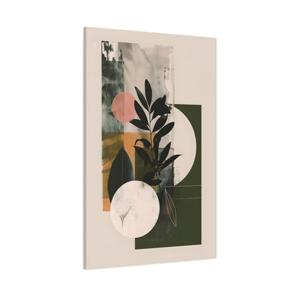 1.25" Matte Canvas - Earthy Geometric Botanicals