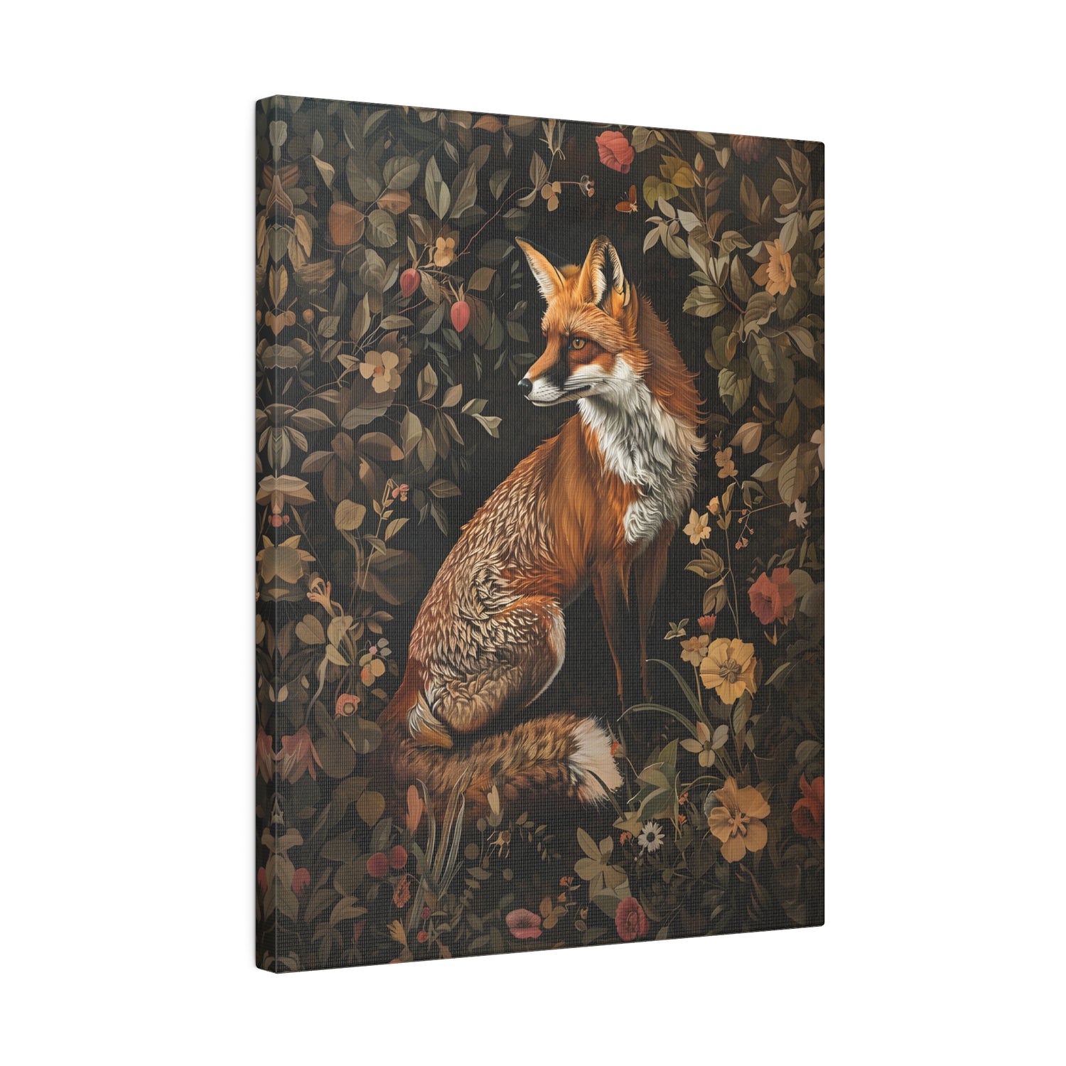 .75&quot; Matte Canvas - Foxy Floral Fauna Fusion