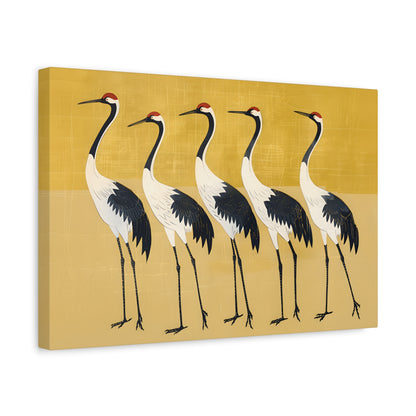 1.25" Matte Canvas - Golden Parade of Cranes