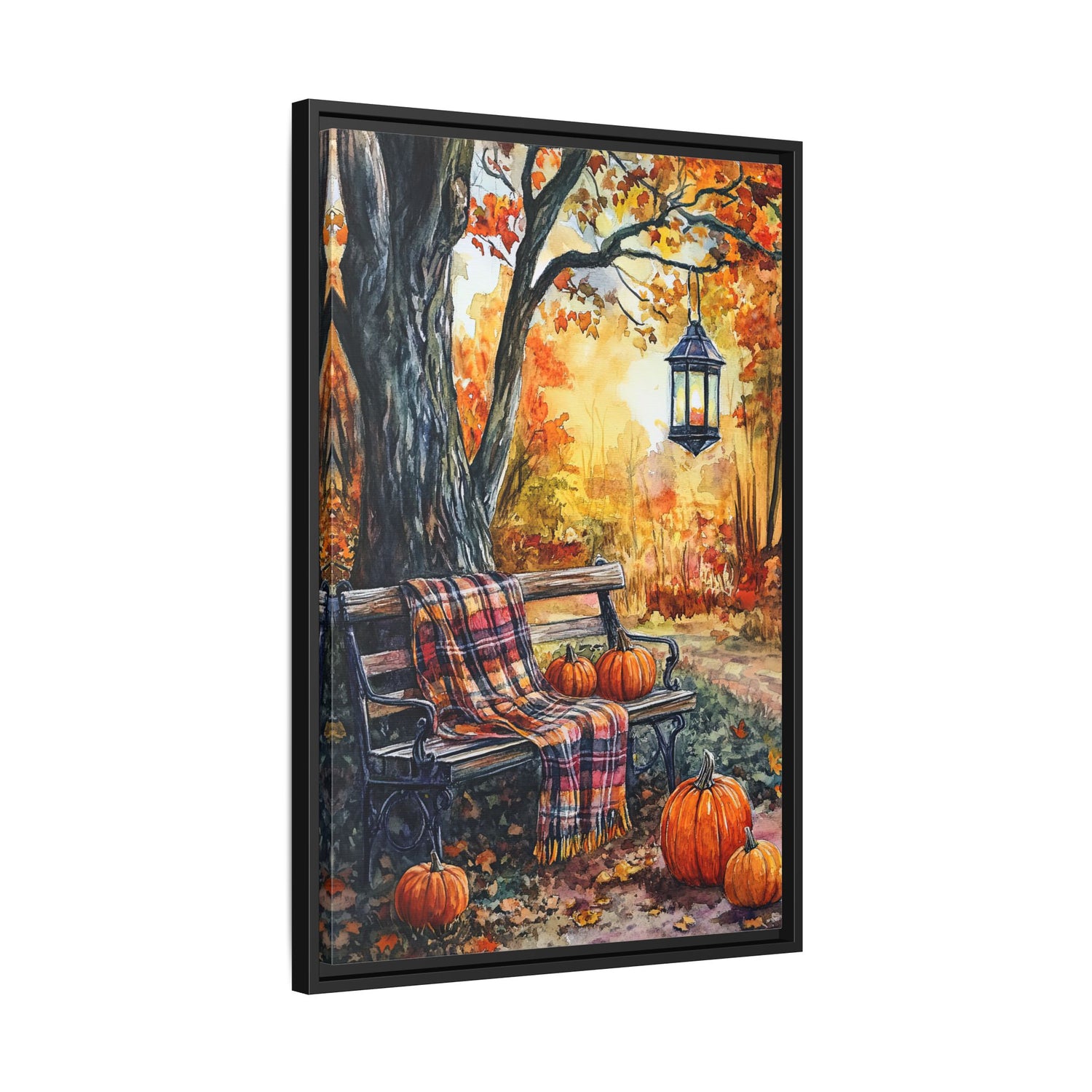 Framed Canvas - Golden Pause in Fall
