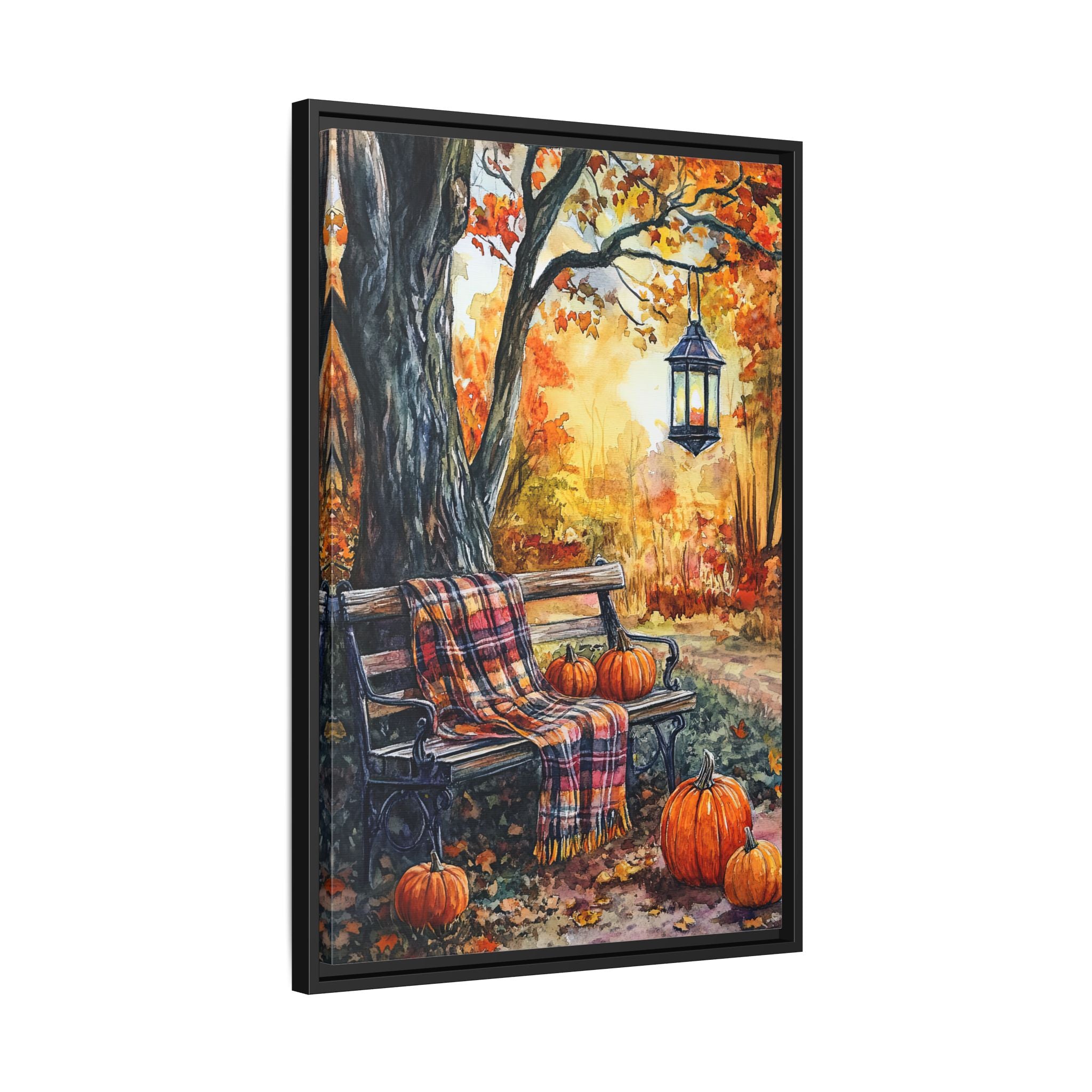 Framed Canvas - Golden Pause in Fall