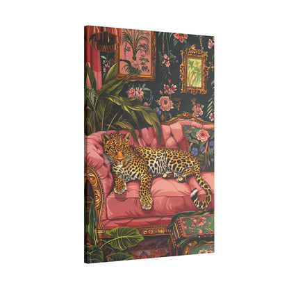 .75" Matte Canvas - Leopard Lounge in Bloom
