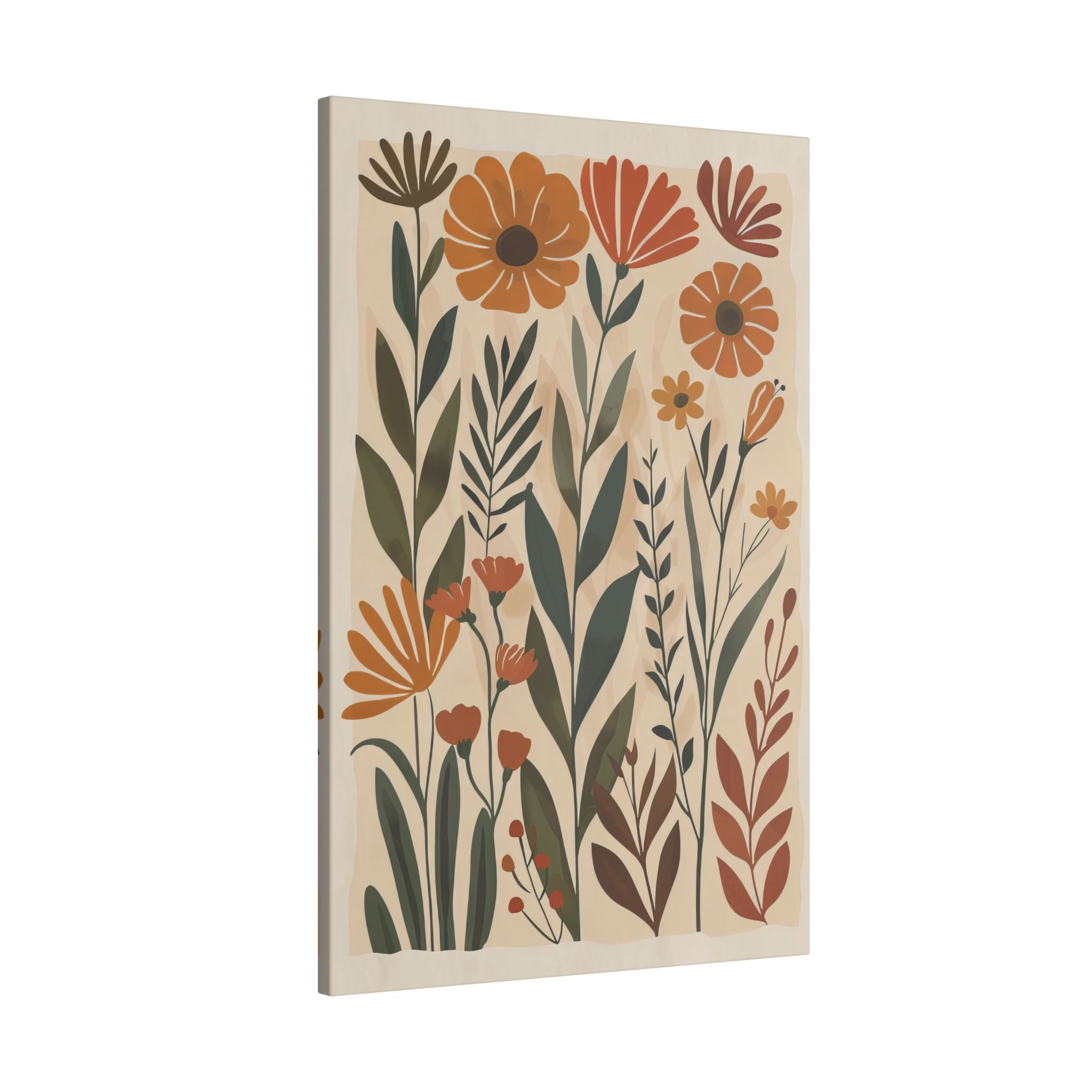 .75" Matte Canvas - Golden Meadow Boho Blooms
