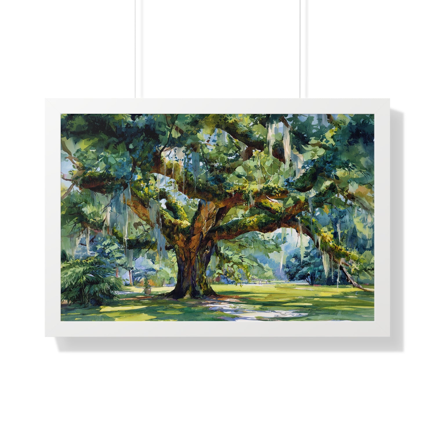 Framed Paper Print - Whispering Southern Live Oak
