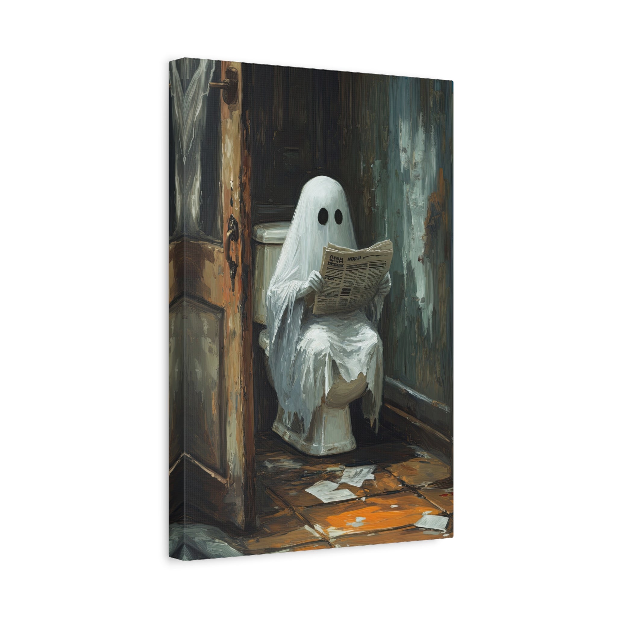 1.25" Matte Canvas - Ghostly Bathroom Break