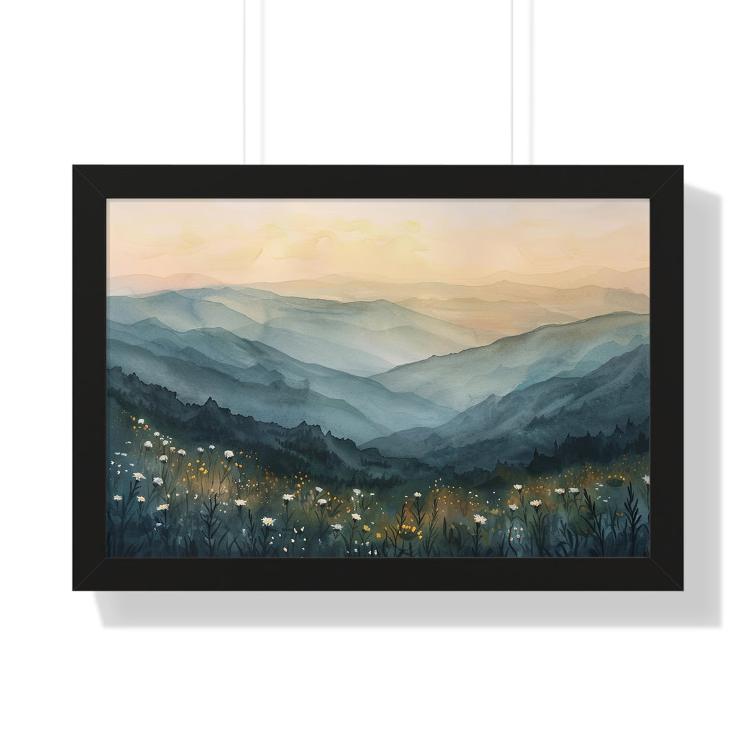 Framed Paper Print - Misty Blue Ridge Bloomscape
