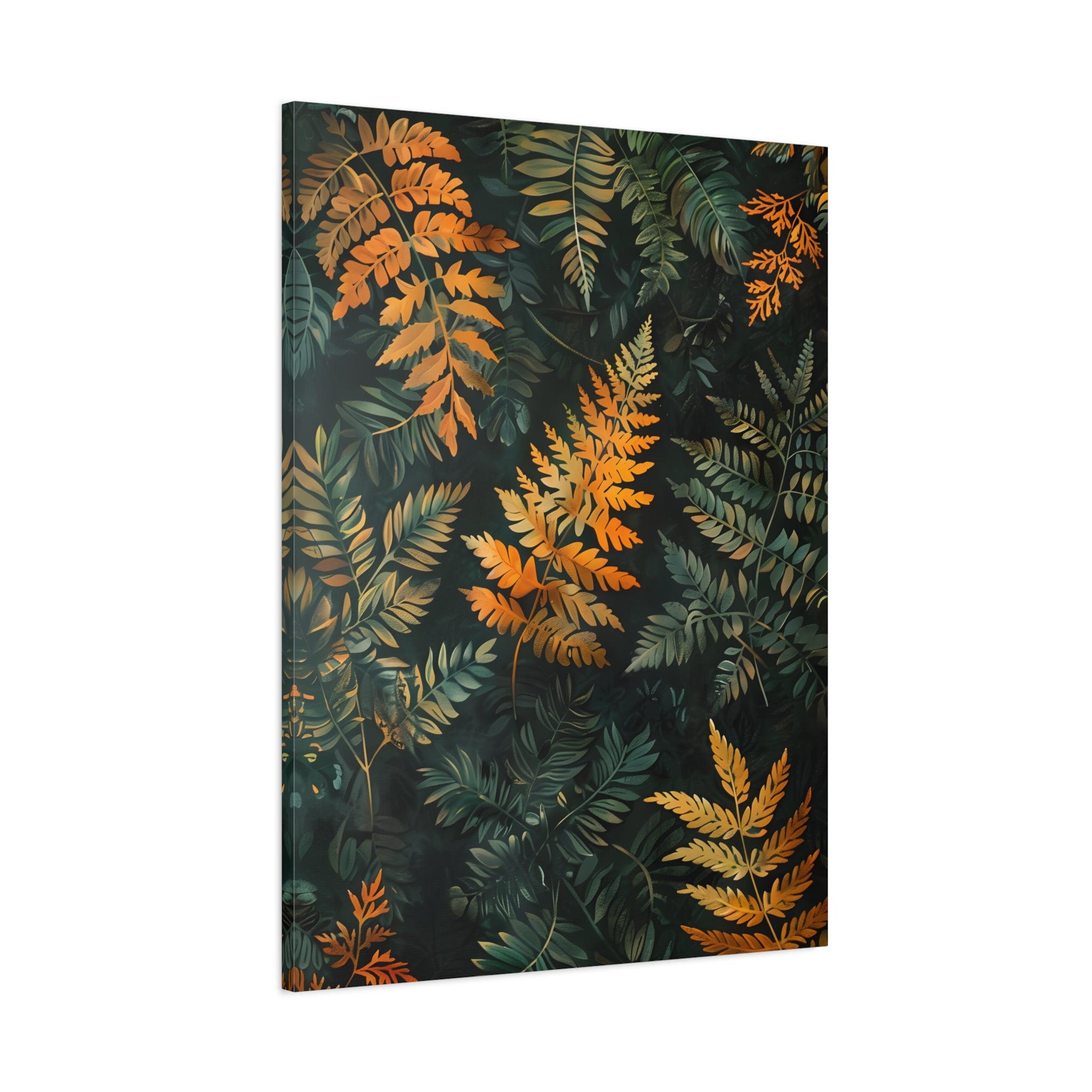 1.25" Matte Canvas - Golden Fern Elegance
