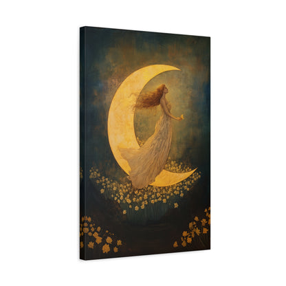 1.25" Matte Canvas - Moonlit Dreamer with Daffodils