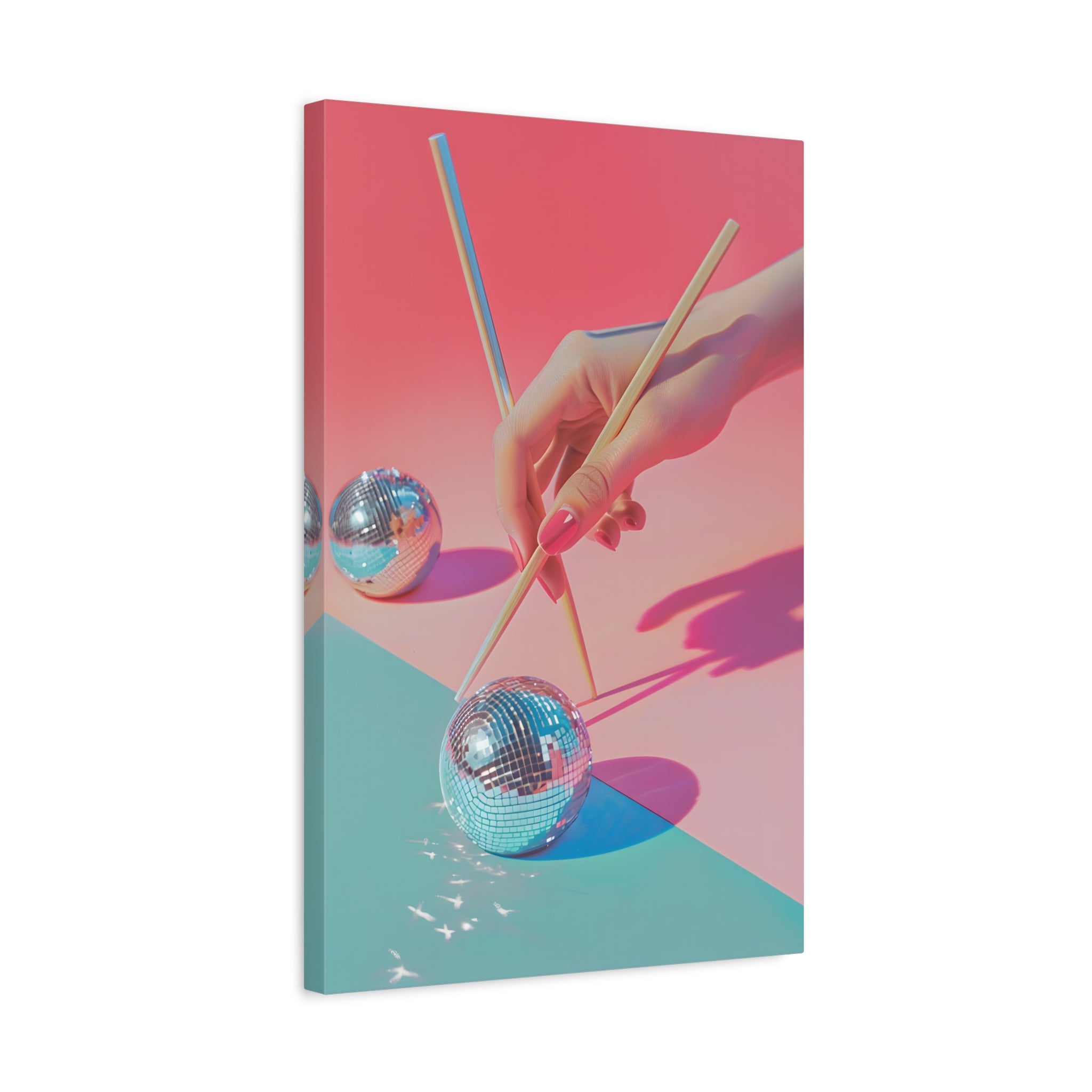 1.25" Matte Canvas - Disco Chopsticks Delight