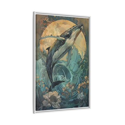 Framed Canvas - Moonrise Humpback Bloom