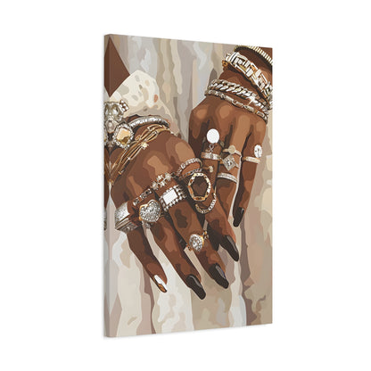 1.25" Matte Canvas - Layered Luxe Jewelry Hands