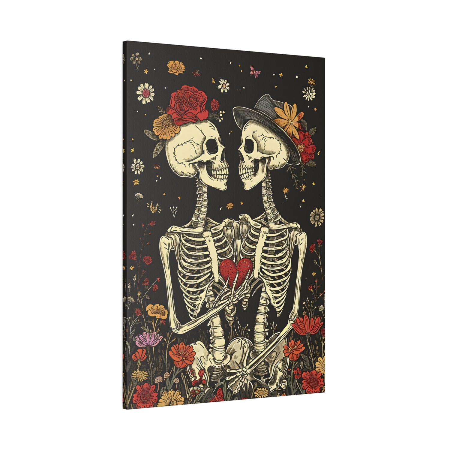 .75&quot; Matte Canvas - Eternal Love Skeletons