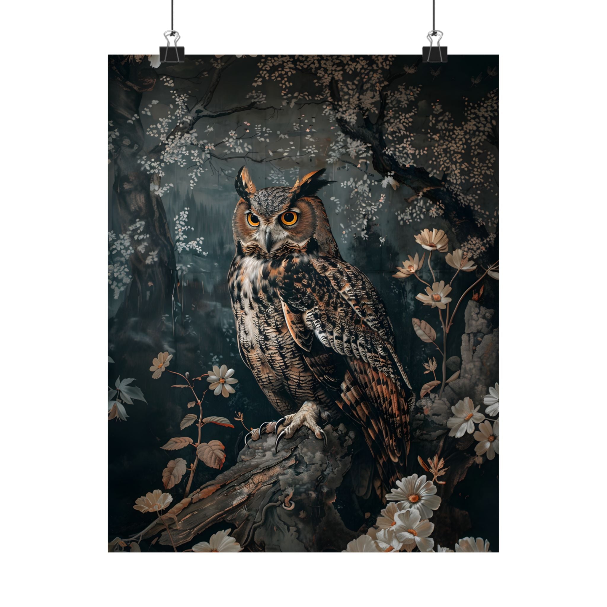 Midnight Watchful Owl