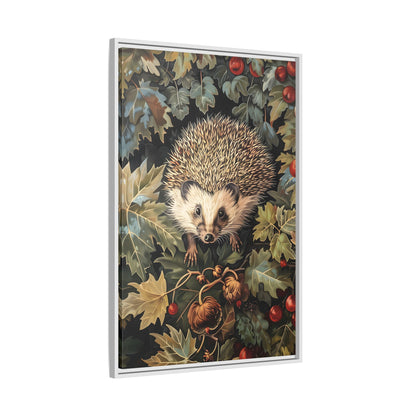 Framed Canvas - Woodland Hedgehog Hideaway