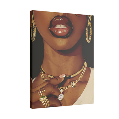 .75" Matte Canvas - Golden Luxe Confidence Portrait
