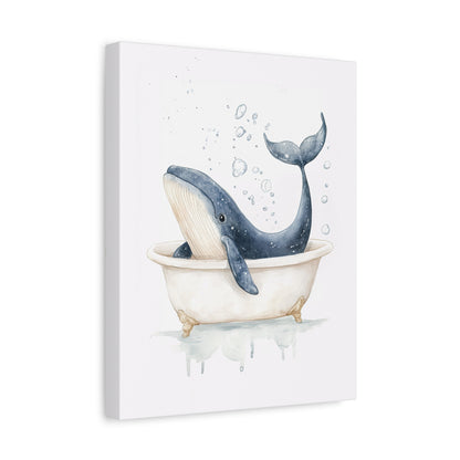 1.25" Matte Canvas - Whale Tub Bubble Splash