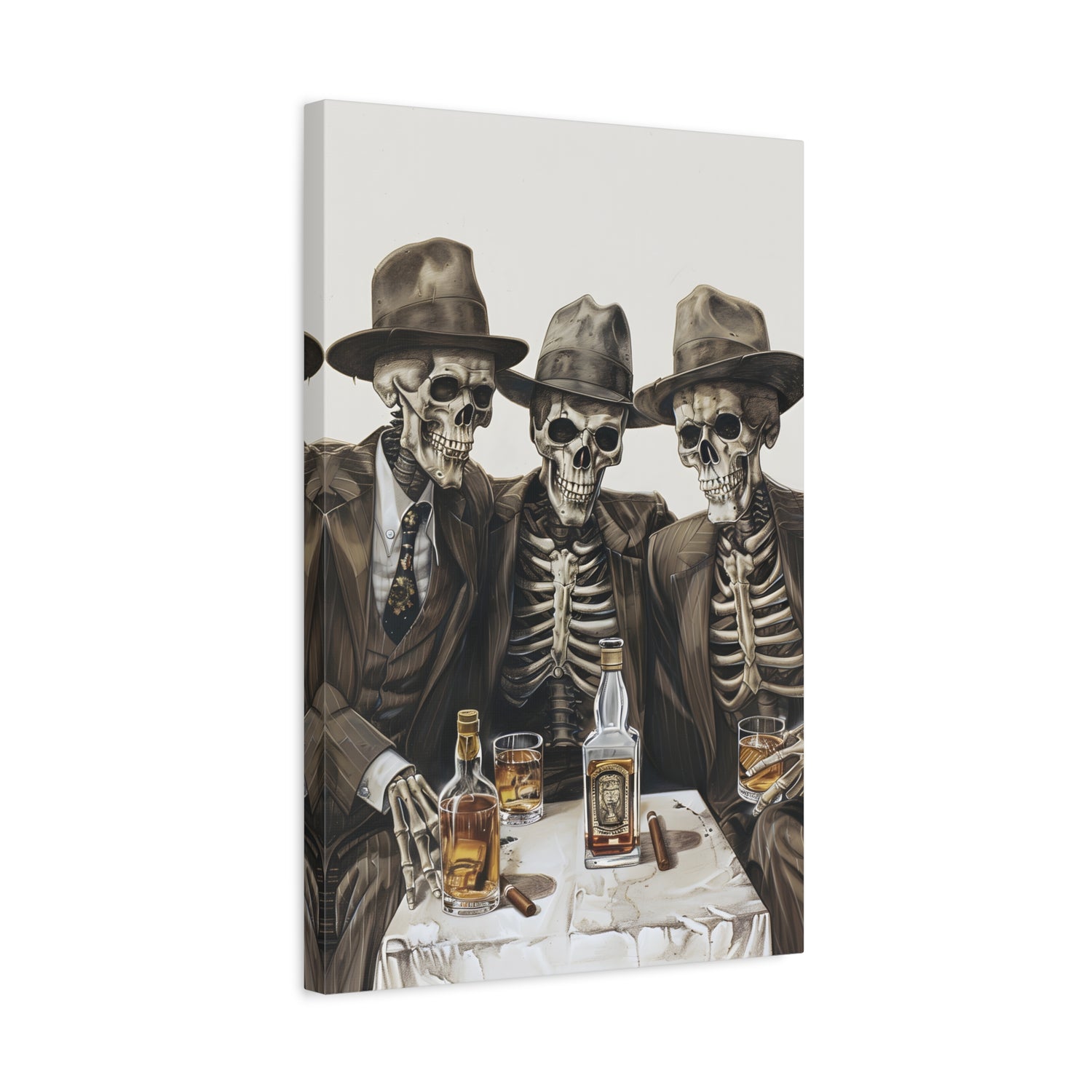 1.25" Matte Canvas - Skeleton Whiskey Gentlemen