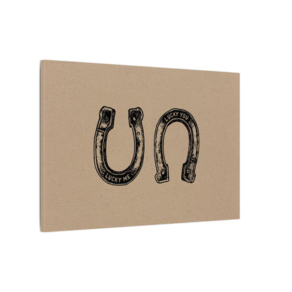 .75" Matte Canvas - Lucky Me Lucky You Horseshoes
