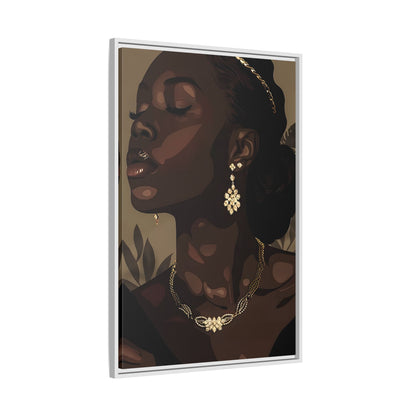 Framed Canvas - Golden Melanin Muse