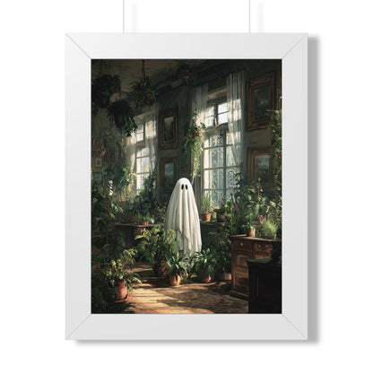 Framed Paper Print - Ghost Among Houseplants