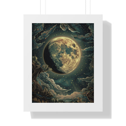 Framed Paper Print - Waxing Gibbous Dreamscape