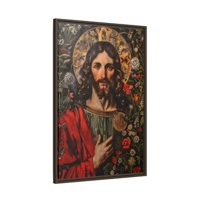 Framed Canvas - Sacred Floral Savior