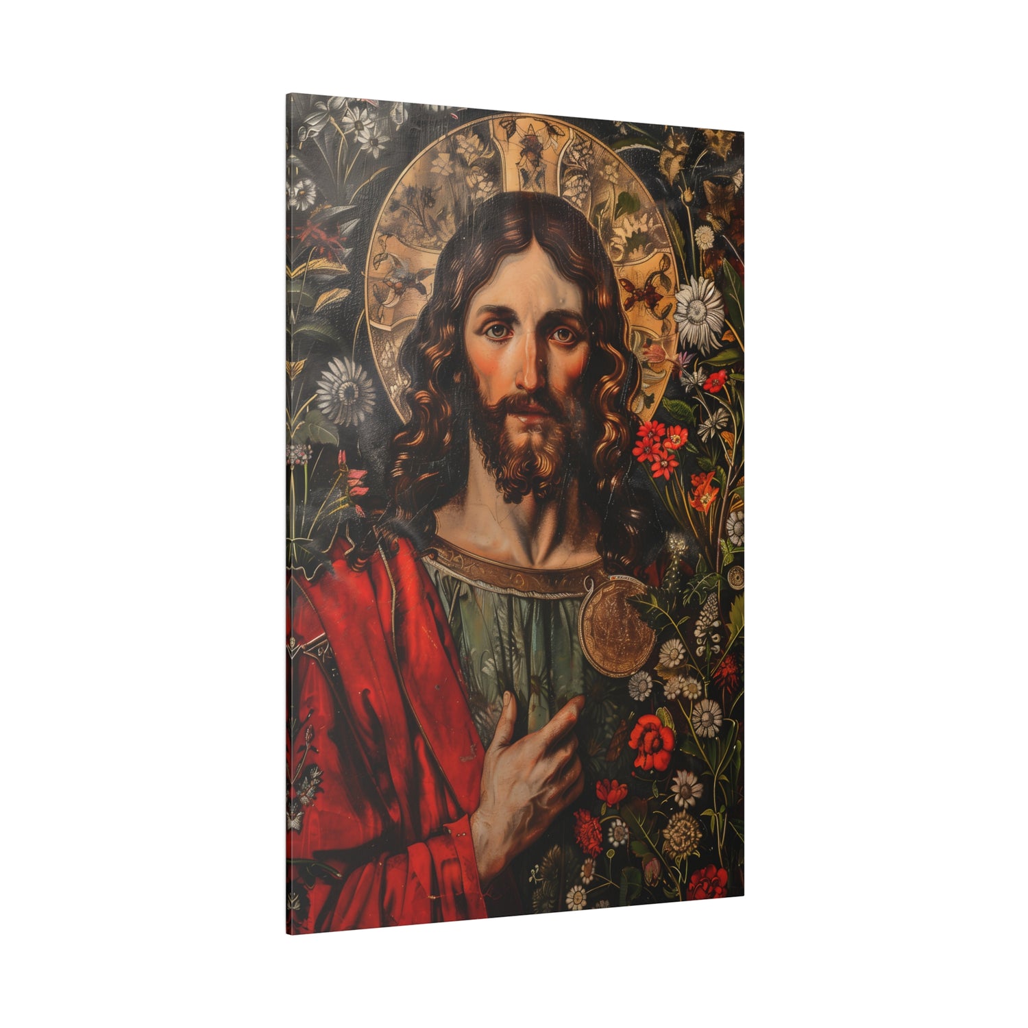 .75" Matte Canvas - Sacred Floral Savior