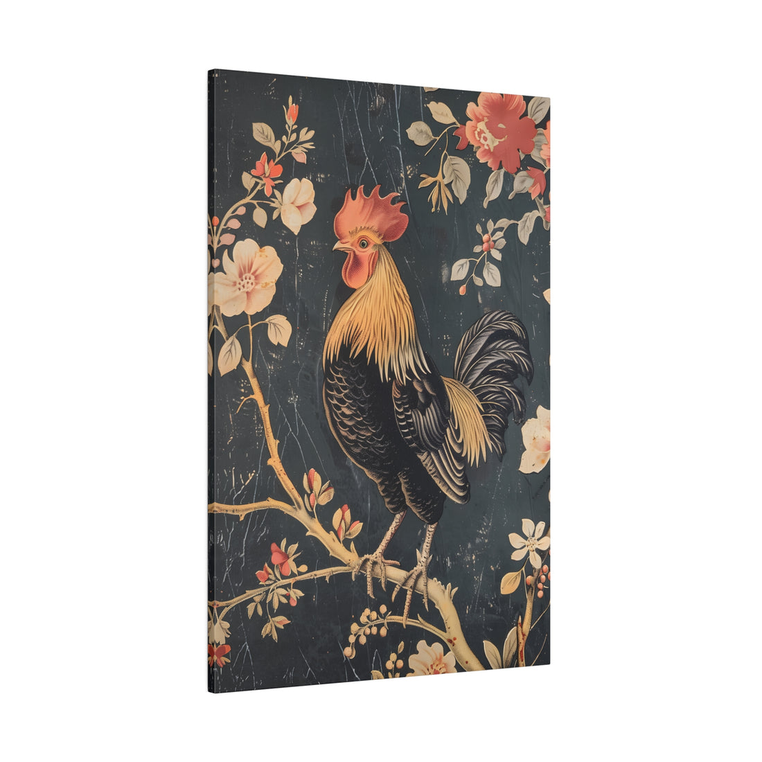 .75" Matte Canvas - Blooming Rooster Glory