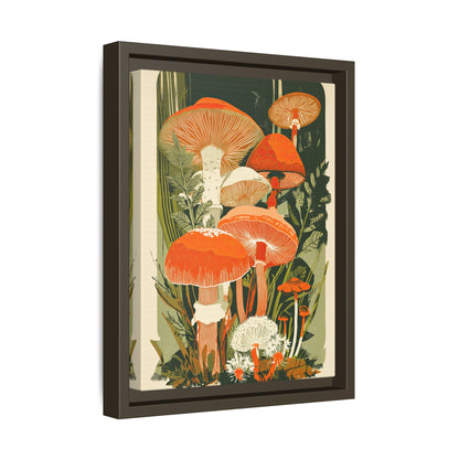 Framed Canvas - Groovy Woodland Mushrooms
