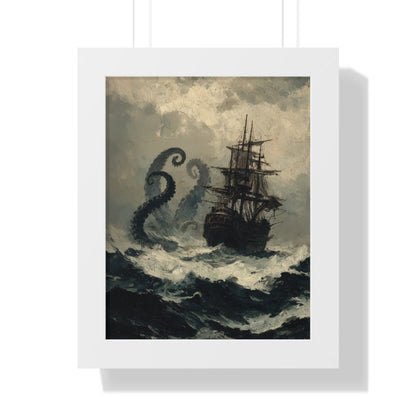 Framed Paper Print - Into the Kraken’s Wake