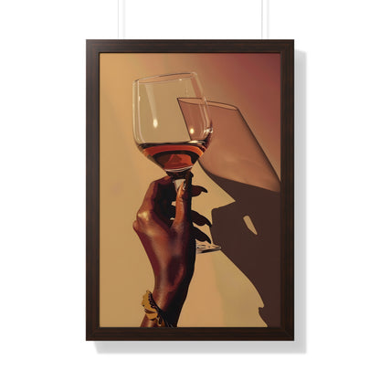 Framed Paper Print - Golden Hour Wine Toast