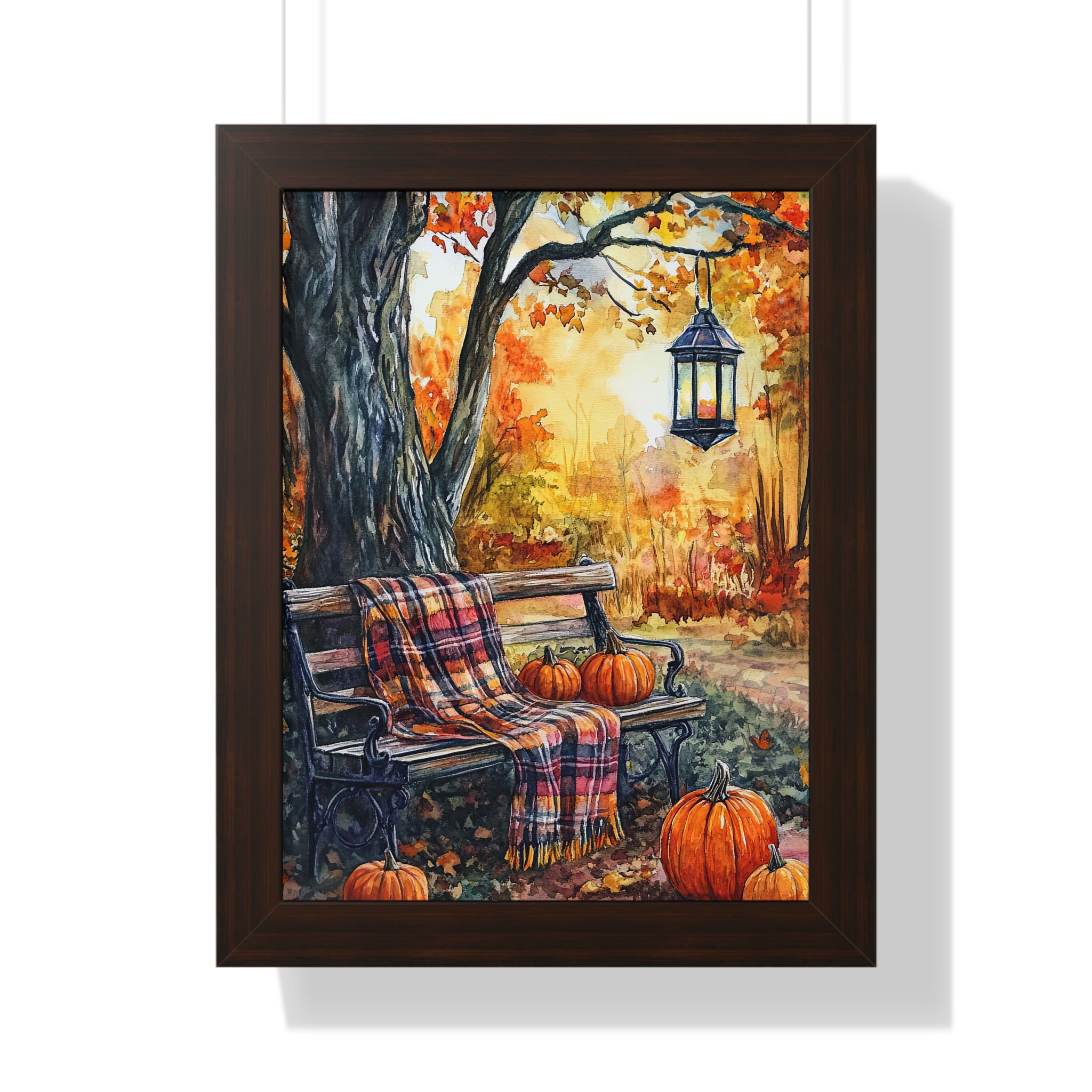 Framed Paper Print - Golden Pause in Fall