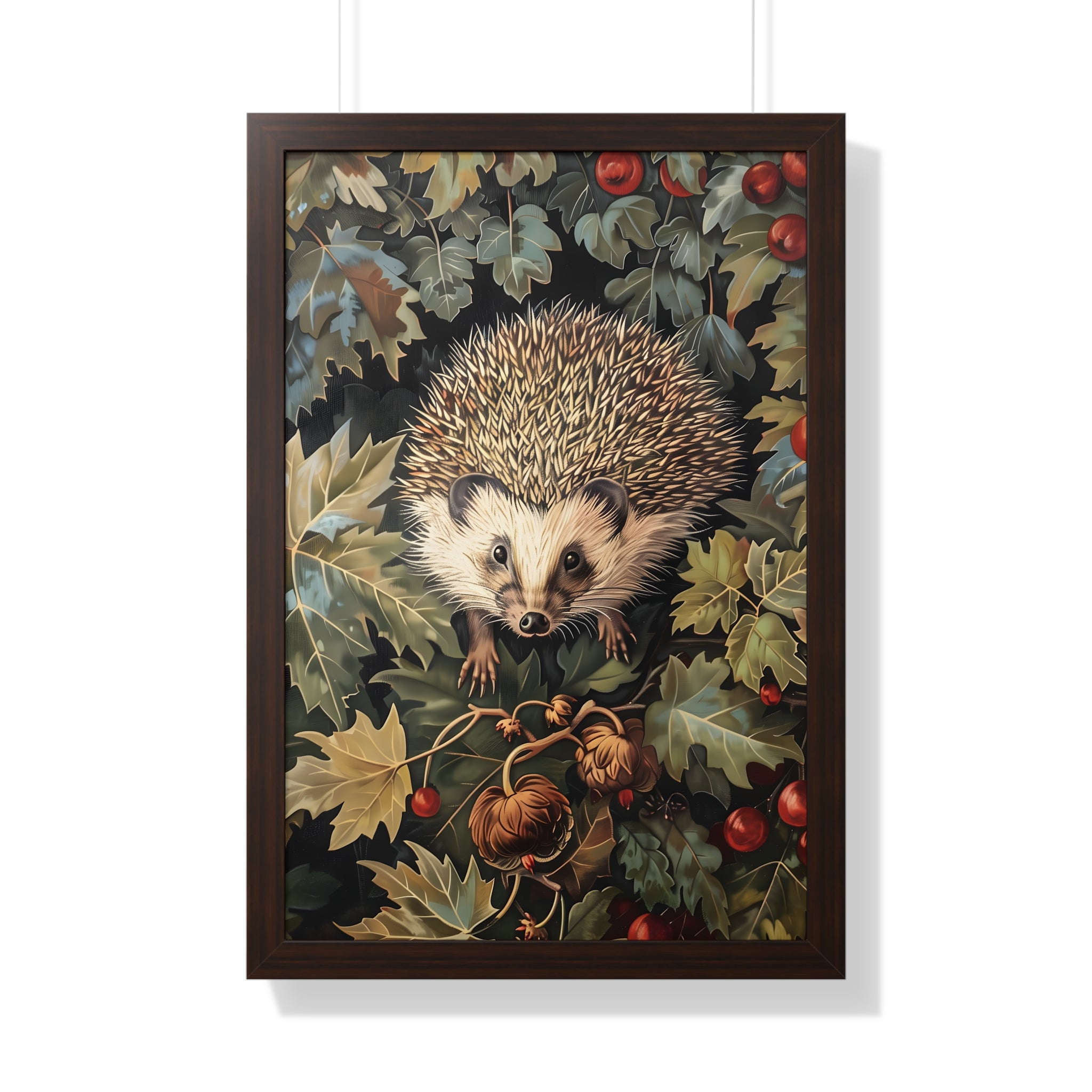 Framed Paper Print - Woodland Hedgehog Hideaway